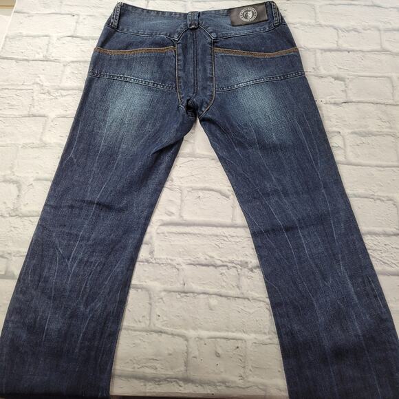 Wild Wolf Yelang Chinese Dark Wash Midrise Straight Leg Jeans size 27 - Picture 6 of 13